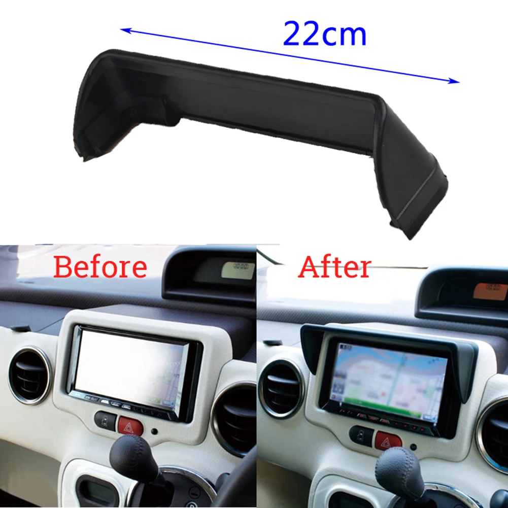 

11111ersal Anti-glare Hood Cover Car111111111 Dash Radio Sun Shade GPS Navigation Hood Cap Cover Interior Parts 22*5cm