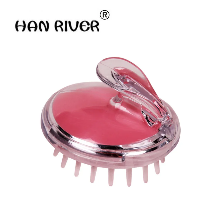 

hot selling Round the silicone head massager to wash brush massage scalp itching bath germinal plastic head meridian comb