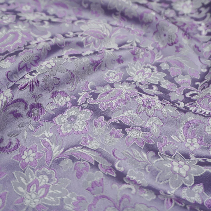 Tessuto damasco broccato jacquard viola chiaro per Cheongsam cappotto tenda tovaglia cuscino divano tappezzeria patchwork panno fai da te