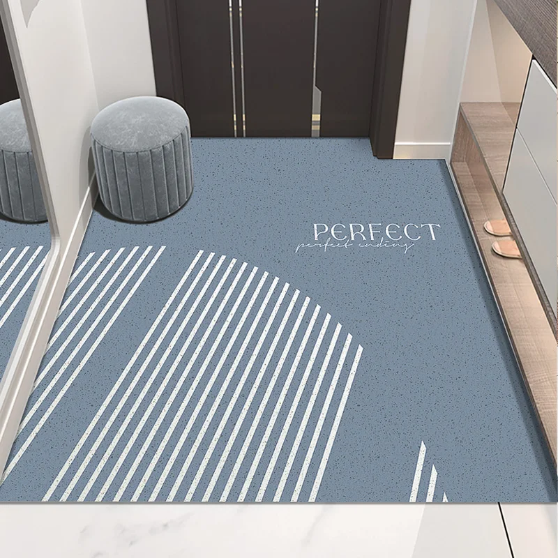 

New Modern Entrance Door Mat PVC Anti-slip Mat Silk Loop Dustproof Kitchen Bedroom Bath Hallway Living Room Carpet Home Door Mat