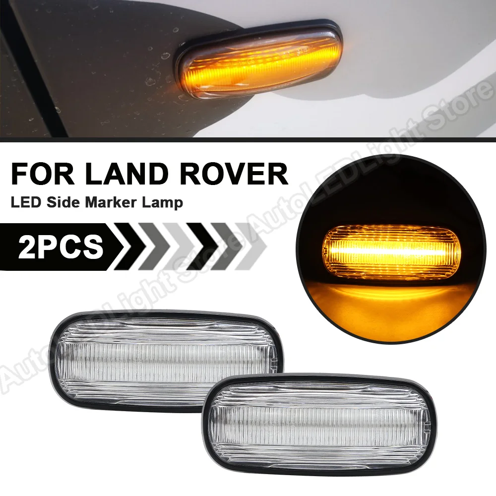 

2Pcs For Land Rover Defender 2007-2016 Td5 90,110,130 Freelander/LR2 MG Rover 45 75 ZT ZS LED Side Marker Lamp Turn Signal Light