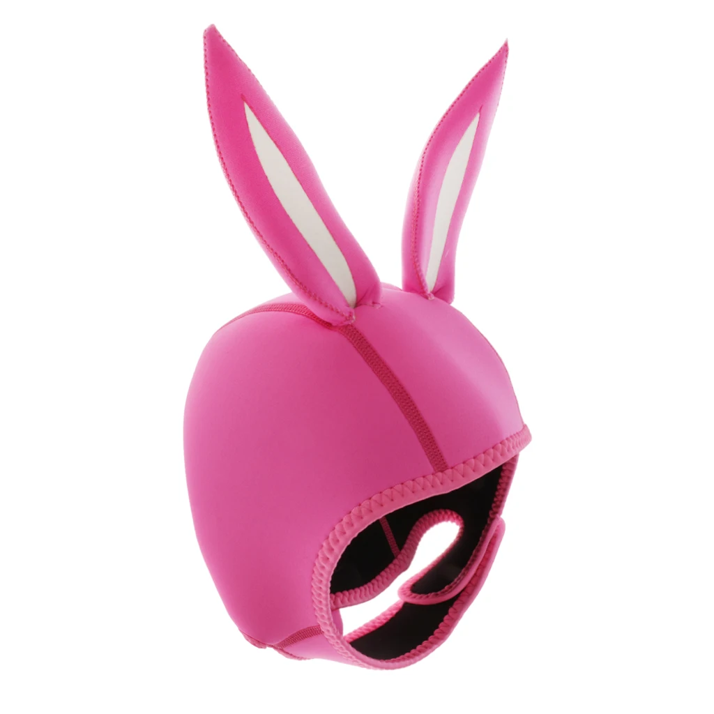 3mm Neoprene Rabbit Cartoon Scuba Dive Snorkeling Hoods Warm Hood Cap Pink Sailing Snorkeling Canoeing Equipment 3mm Women Men