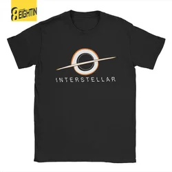 Men Black Hole Interstellar T Shirt Space Science Fiction 100% Cotton Clothes Vintage Short Sleeve Round Collar Tees T-Shirts