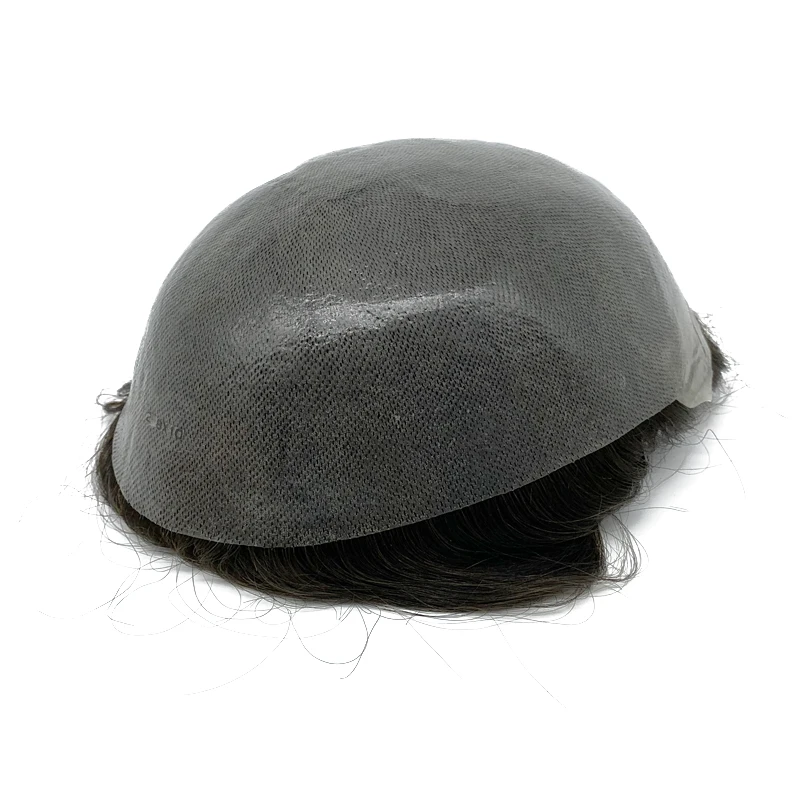 Human Hair Hairpieces Thin Skin PU Replacement System Human Hair Men Toupees