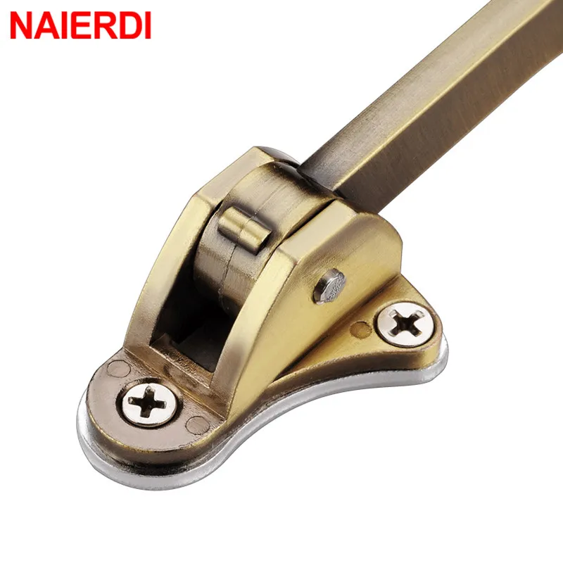 NAIERDI Kickdown Door Stopper Zinc Alloy Foot-Operated Lever Door Stops Non-Slip Rubber Adjustable Door Holder Hardware