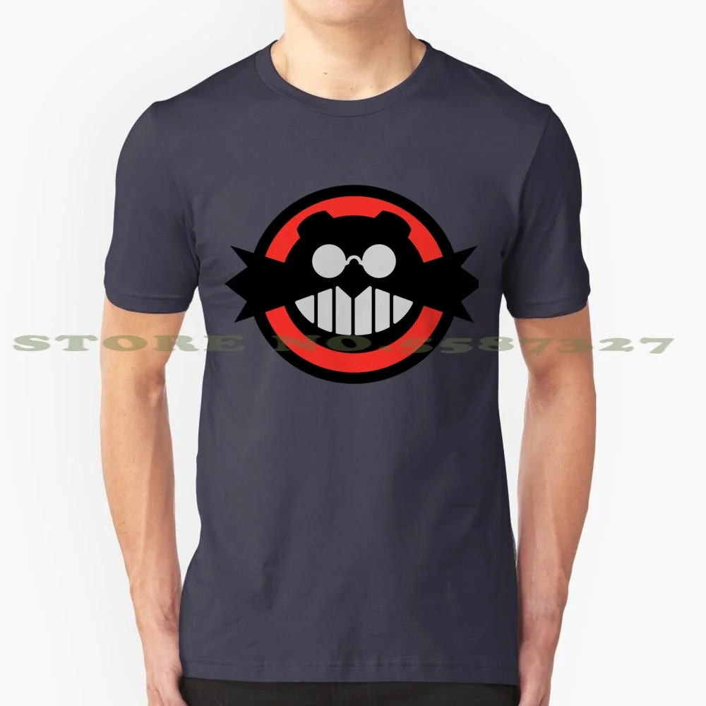 Robotnik Logo 100% Pure Cotton T-Shirt The Hedgehog Robotnik Eggman Adventure 2 Battle Knuckles Tail Shadow