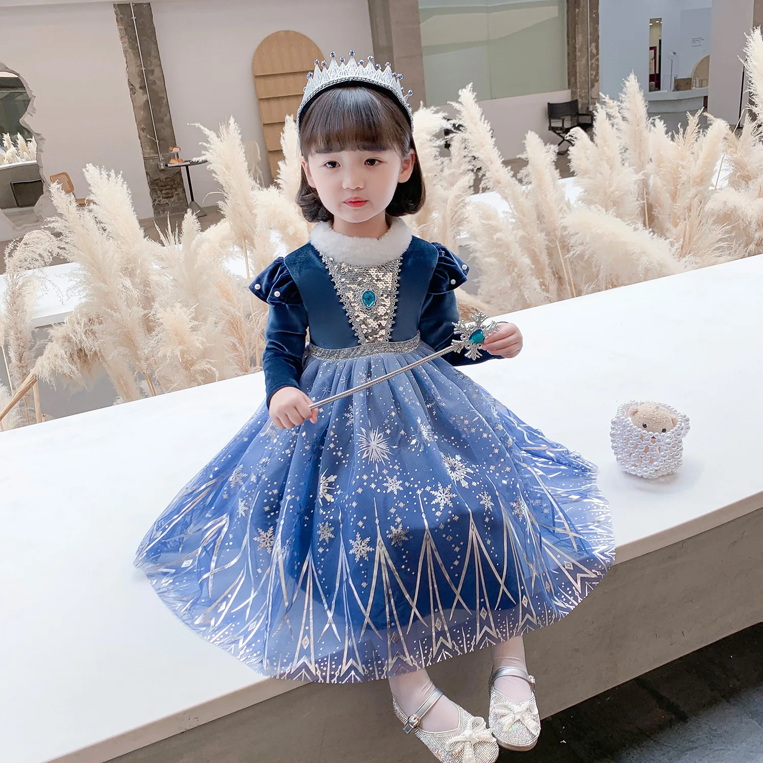 Girls Princess Dress For Kids Halloween Cosplay Party Princess Costume Children Christmas Dress Up Children Disguise Fille