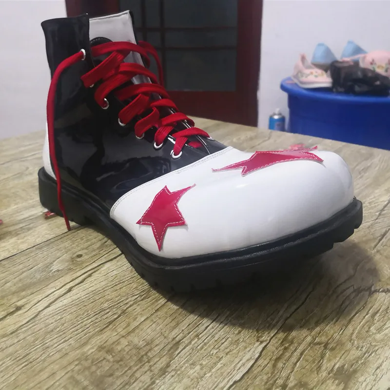 6 stili scarpe da Clown uomo adulto scarpe divertenti Unisex stivali da Clown enormi accessori per feste da Club Cosplay di Halloween 34cm