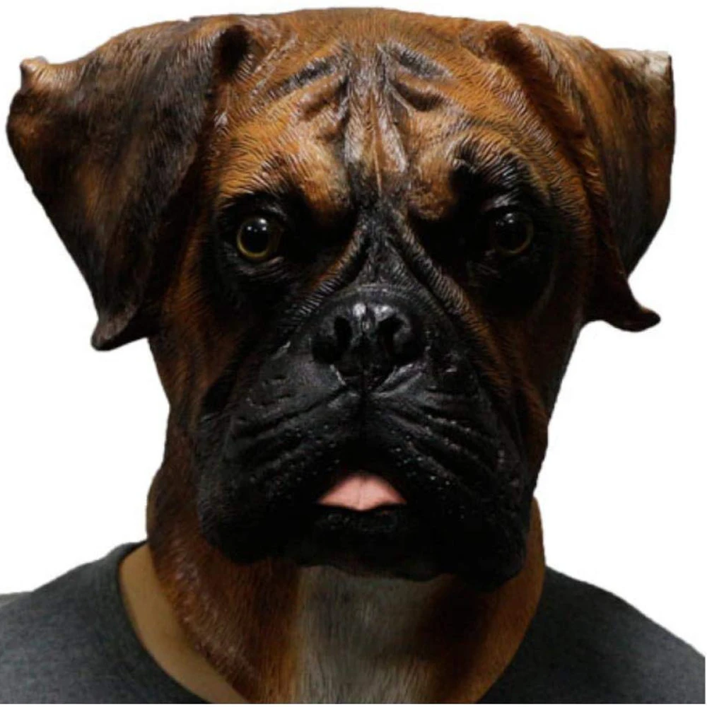 

Boxer Dog Mask Halloween Masquerade Fancy Dress Party Cosplay Costume Super Bowl Underdog Dog Head Mask