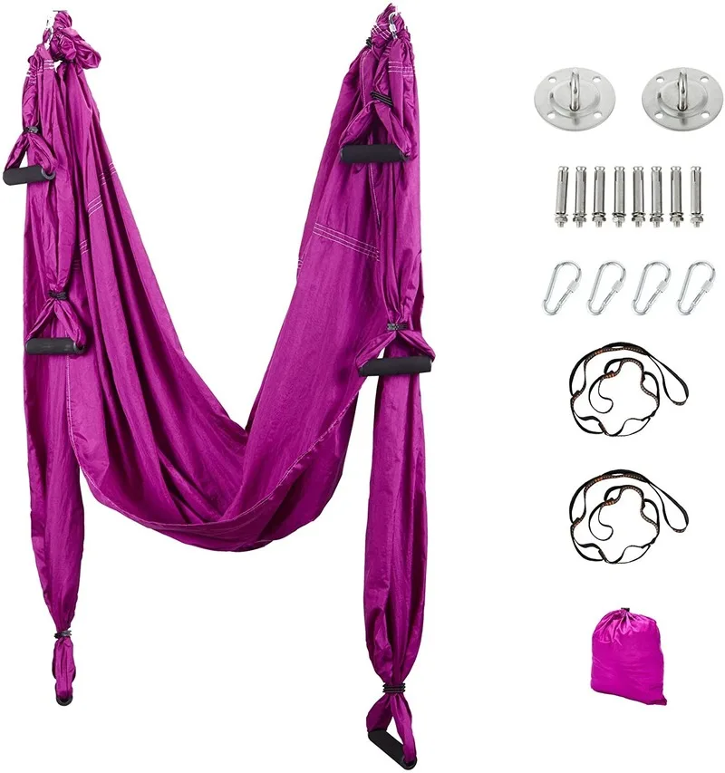 Aerial Yoga Flying Swing Hammock Trapeze Sling Inversion Tool for Gym Home Fitness