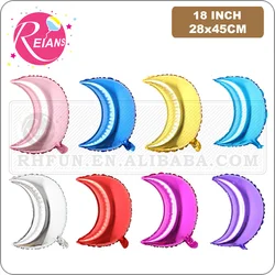 18 Inch Moon Aluminum Foil Balloon Christmas Birthday Party Wedding Festival Ballon Silver Rose Gold Baby Shower Globos Gift Toy
