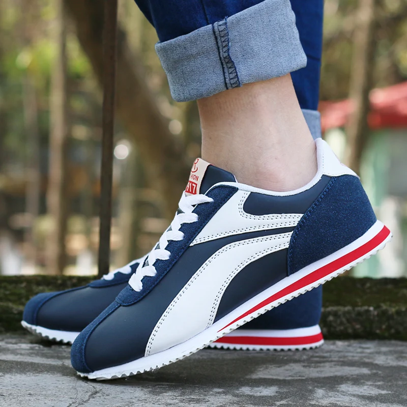 Sepatu klasik pria untuk jalan-jalan luar ruangan sepatu pria olahraga Sneakers datar musim gugur sepatu Jogging untuk pria alas kaki pria Scarpe Uomo 45