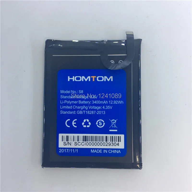 

2023 Production DateHOMTOM S8 Battery 3400mAh Long Standby Time High Capacit HOMTOM Mobile Accessories