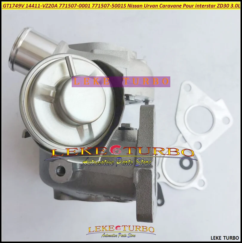 Turbo GT1749V 771507 14411-VZ20A 771507-0001 VZ20A 771507-5001S Turbocharger For Nissan Urvan Caravane Pour interstar ZD30 3.0L