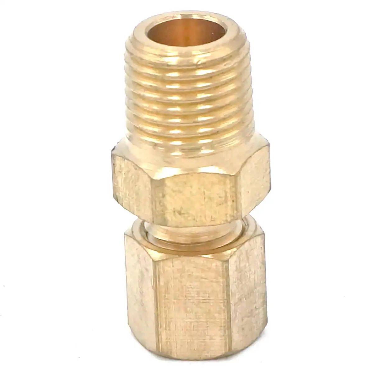 

1/8" NPT Male x Fit 1/8" Tube OD Compression Union Brass Pipe Fittings Connectors Adapters 229 PSI