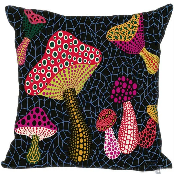 Fodera per cuscino decorativa personalizzata Yayoi Kusama Fodera per cuscino quadrata con cerniera Miglior regalo Decorazione per casa e hotel 45x45