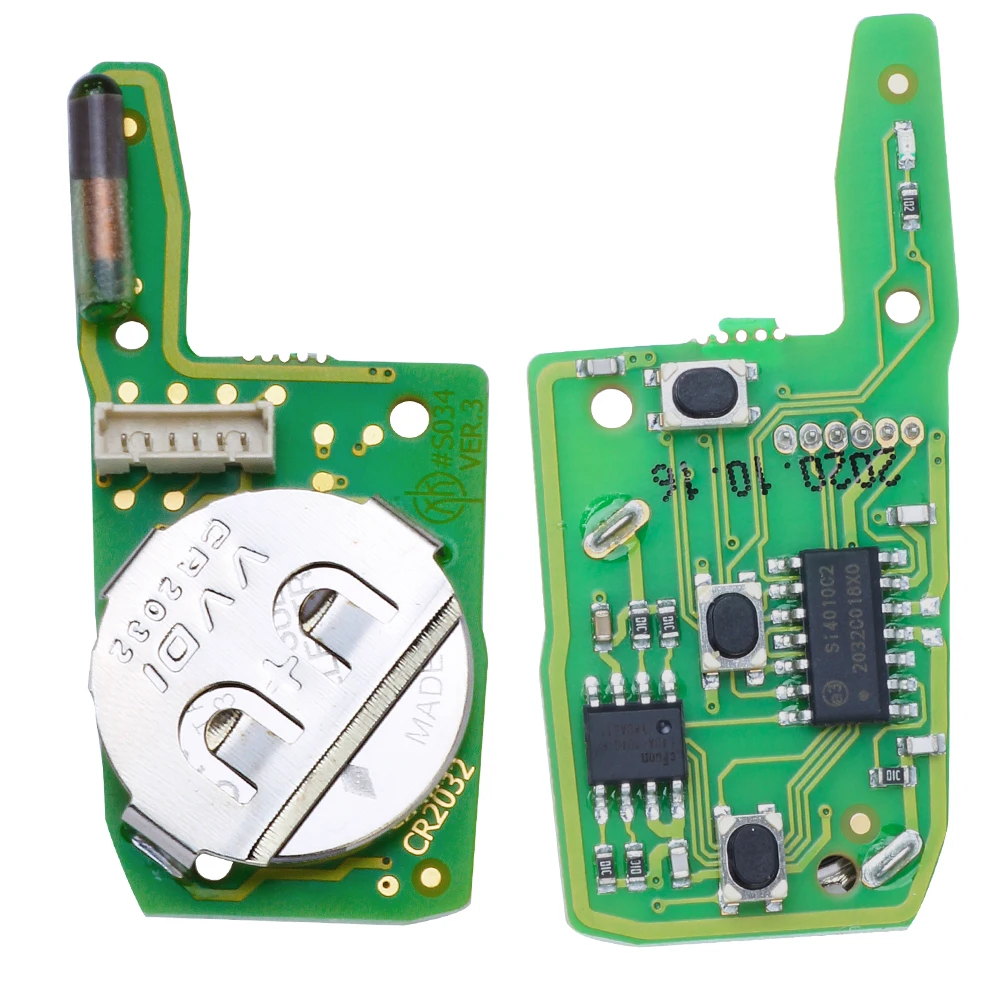 KEYECU 5K0 837 202 AJ Upgraded Key Remote Fob For VW Volkswagen Caddy Polo Transporter Beetle Jetta 434MHz ID48 Chip 3 Button