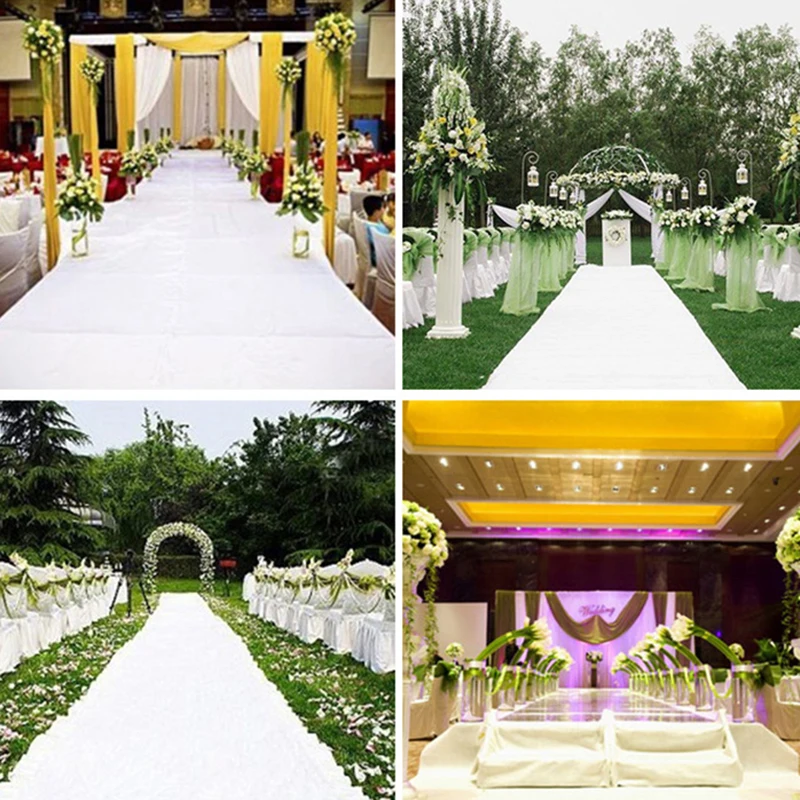 Champagne Wedding Carpet Party Aisle Decoration Non-Woven Fabric For Outdoor Carpet Arrangement Various Colors Thickness:1.0MM