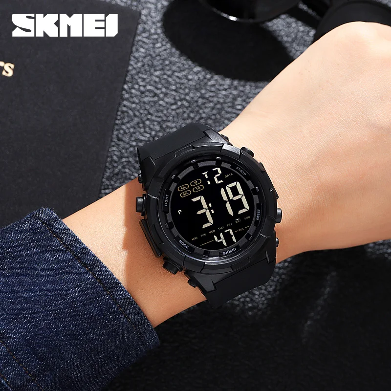 2022 Nieuwe Skmei Horloges Heren Mode Outdoor Militaire Sport Digitale Horloge 5Bar Waterdicht Horloge Klok Relogio Masculino