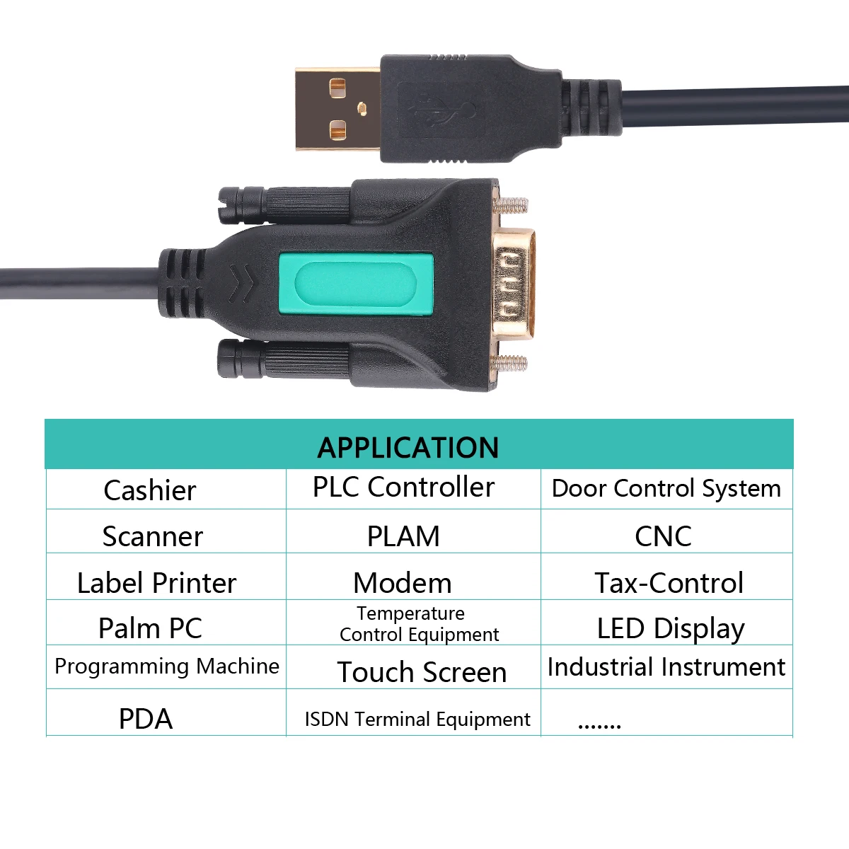 PL2303 – adaptateur série USB vers RS232 DB9 COM, câble convertisseur, Support Win10