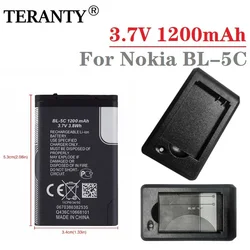 BL5C BL-5C 3.7V 1200mAh Lithium Li-ion Battery For Nokia 6267 6270 6330 6555 6600 6620 6630 1100 1101 1110 1112 1208 1600