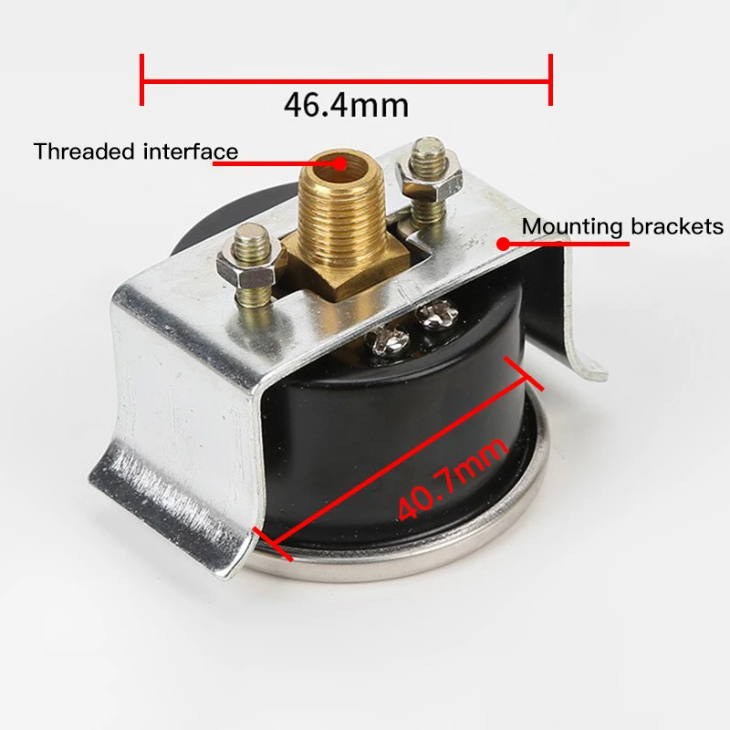 Y-40ZU clamp type pressure gauge bracket barometer 1 minute 2 minutes 0-1Mpa 50 40MM surface
