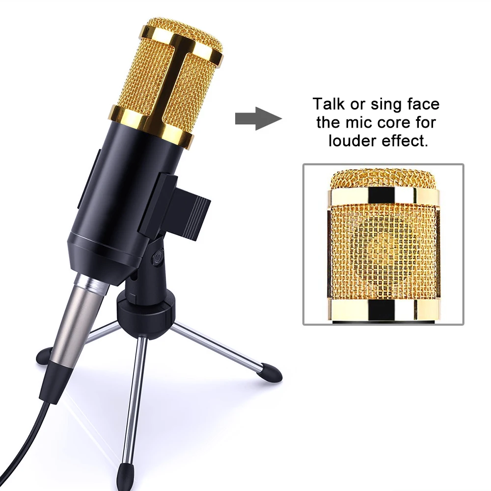 BM-800 Condenser Microphone Karaoke Studio Live Streaming KTV Mic For Radio Braodcasting Singing Recording Computer Webcast