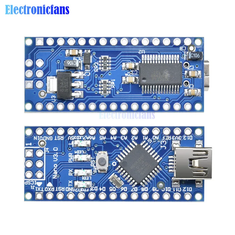 Mini USB Nano V3.0 3.0 FT232 Chip ATmega328 Atmega328p mikrokontroler 16M 16MHZ moduł tablicy dla Arduino R3 z pinami DIY