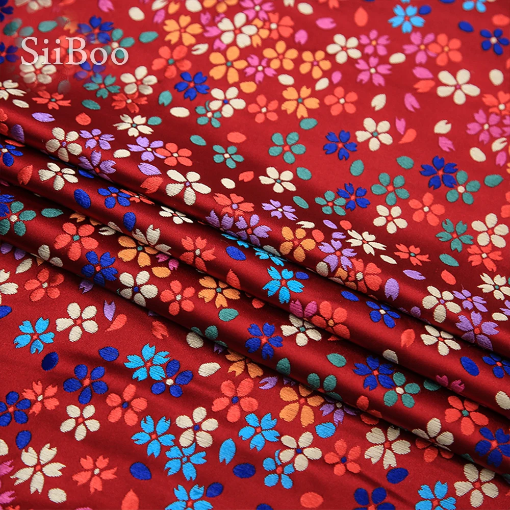 Multi color delicate floral jacquard brocade fabric for dress coat cheap DIY Accessories tissu telas tecidos stoffens SP5384