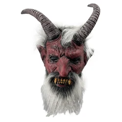 Horror Demon Devil Head Latex Mask Scary Halloween Masks Party Movie Cosplay Costumes Dress