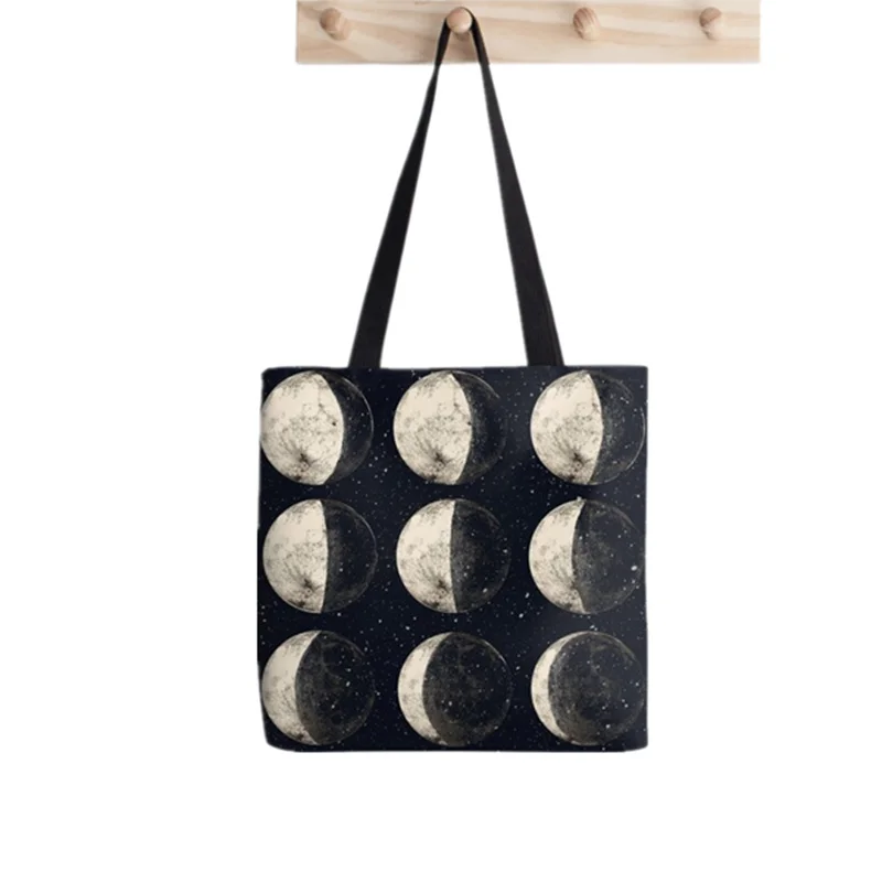 2021 Moon Bunny Tote Bag Printed Tote Bag women Harajuku shopper handbag girl Shoulder shopping bag Lady Canvas Bag