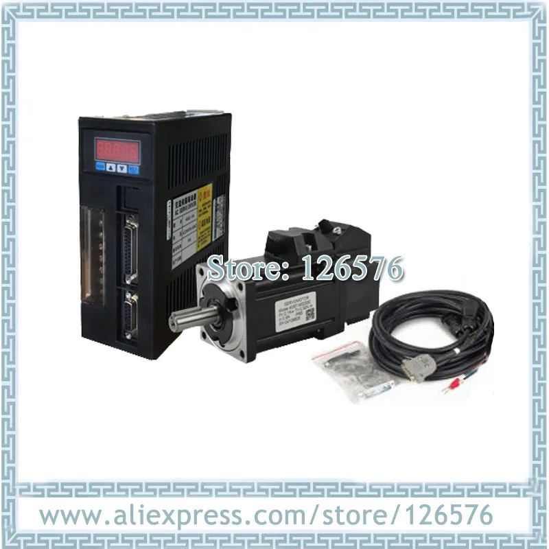 AC Servo Motor 60ST-M01330 servo motor AC220V 1.27N.M 400W 3000rpm Servo motor system and Driver with 3m Cable