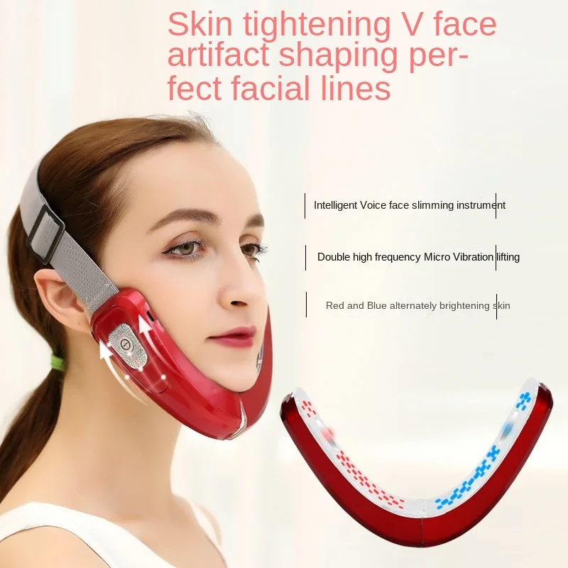 V Face-lifting Face-lifting Micro-current Vibrating Beauty Instrument with Remote Control Facial Lifting Device Photon Therapy