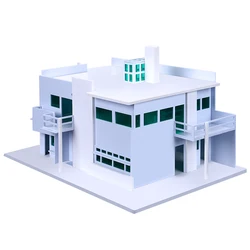 1/100 Scale ABS Miniature Modular House Model Kit DIY Architecture Building Set for Educational Projects Home Decoration Display