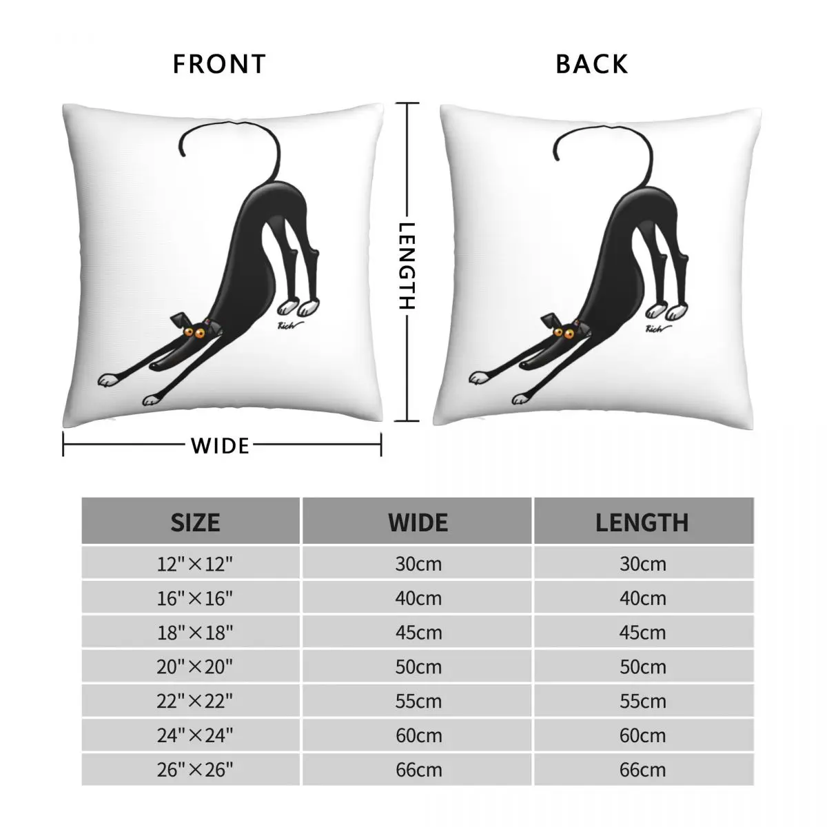 Bowdown Hound Square Pillowcase Polyester Linen Velvet Creative Zip Decorative Home Cushion Cover Wholesale