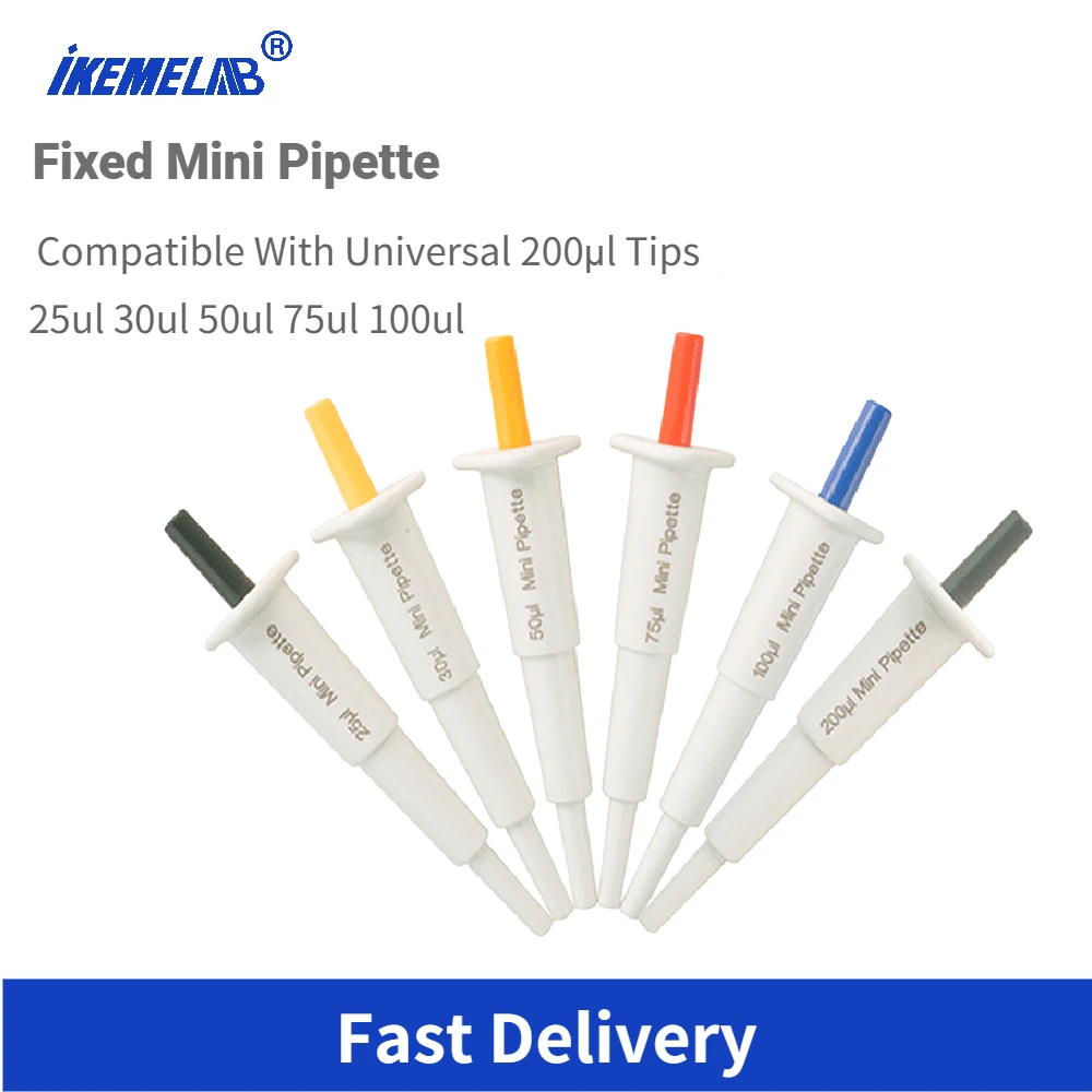 Laboratory Pipette 20ul 25ul 30ul 50ul 75ul 100ul Micropipette Fixed Mini Pipette