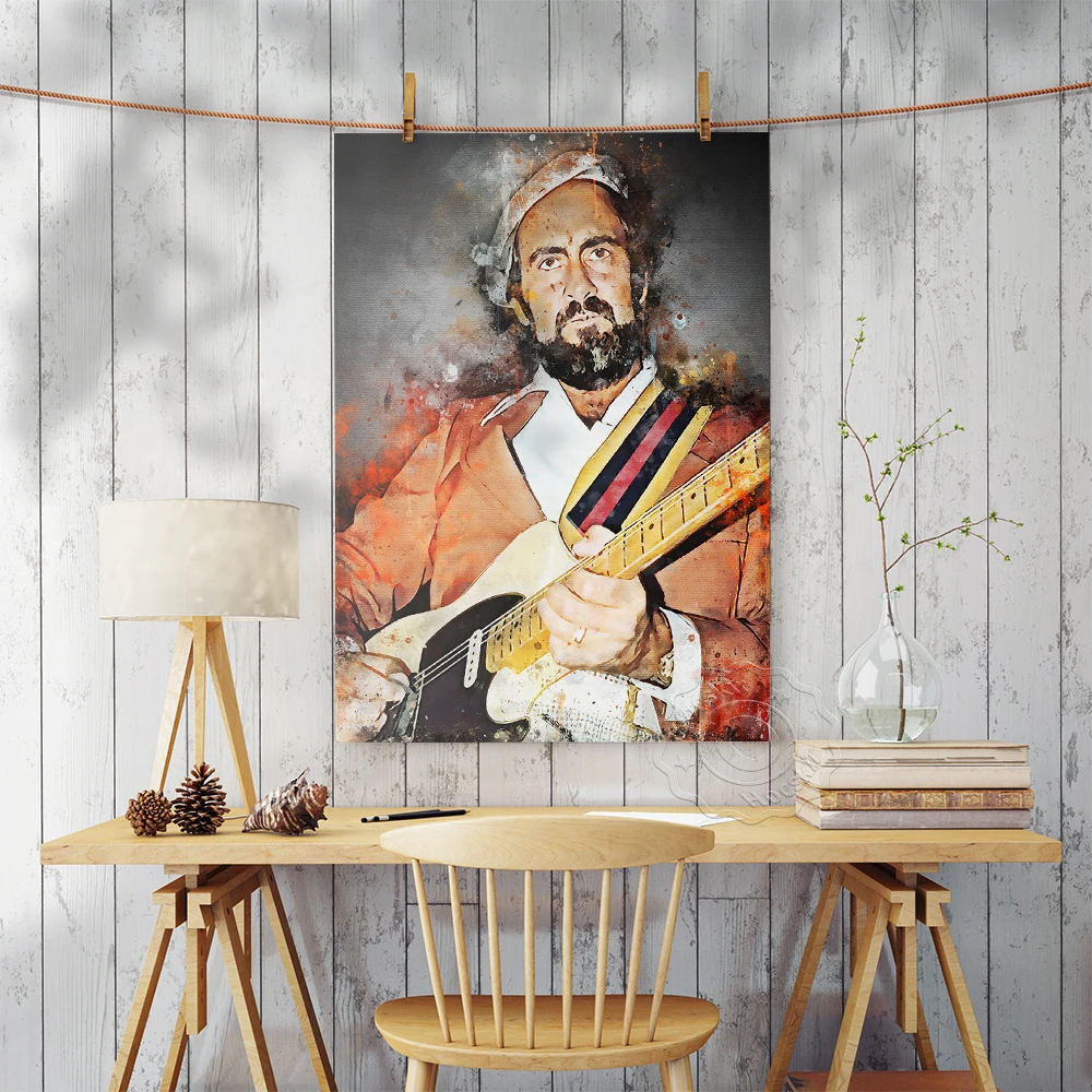Blues Musician Roy Buchanan Poster, Telecaster Guitarist Rock Music Art Prints, Bar Club Decor Mural, Vintage Music Decor Draw