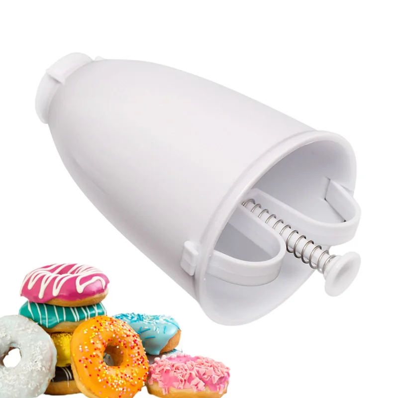 Donut Mould Easy Fast Portable Donut Maker Manual Waffle Dispenser Doughnut Machine Cookies Plastic Lightweight Deep Fry Mold