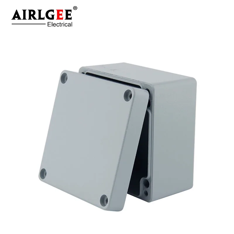 120 * 120 * 82mm metal box screw-mounted cast aluminum waterproof junction box outdoor IP66 dustproof square aluminum box