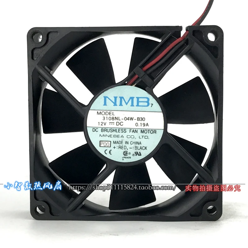 Original NMB 8020 8cm 3108NL-04W-B30 12V 0.19A chassis power converter cooling fan