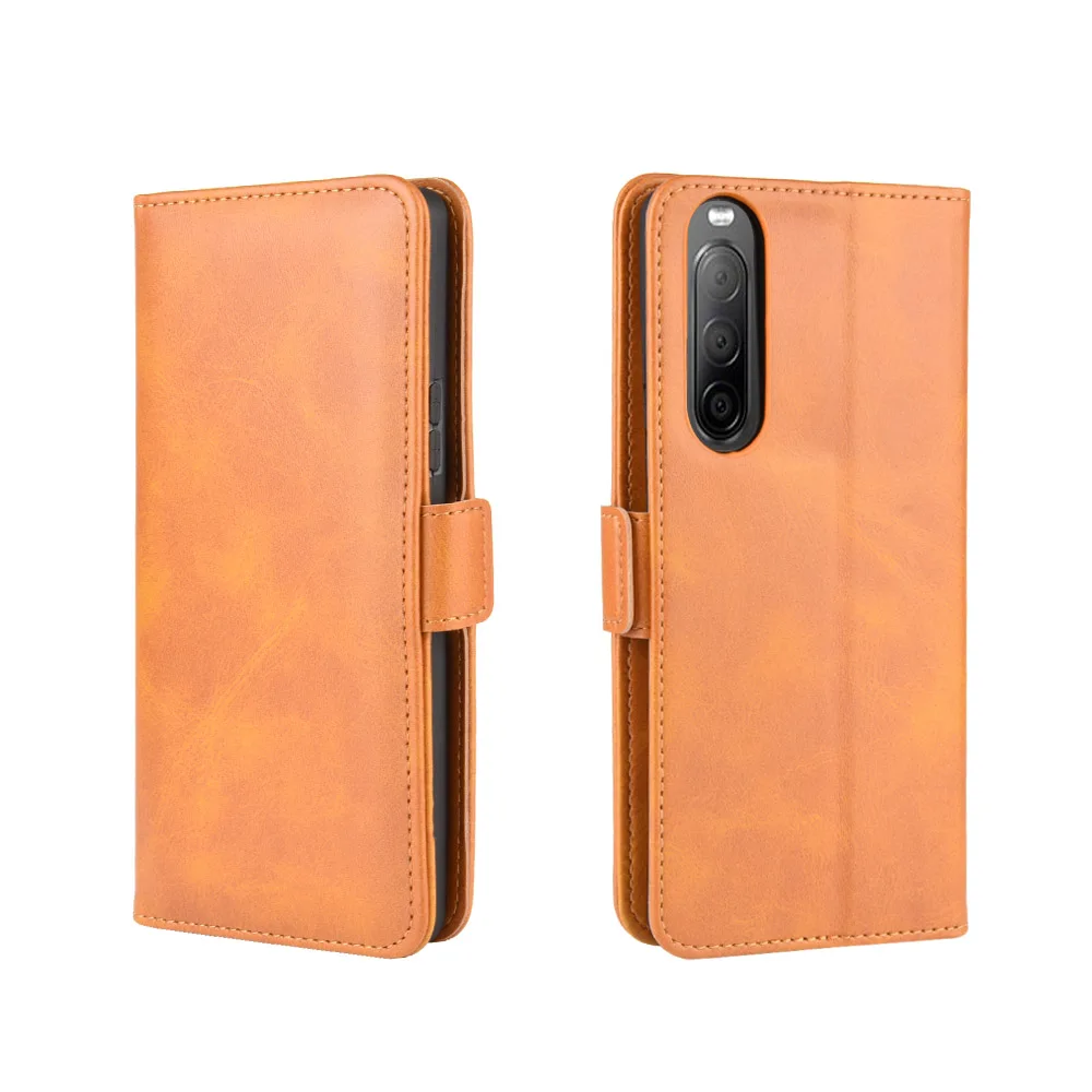 Case For Sony Xperia 10 II Leather Wallet Flip Cover Vintage Magnet Phone Case For Sony 10 II Coque image 4