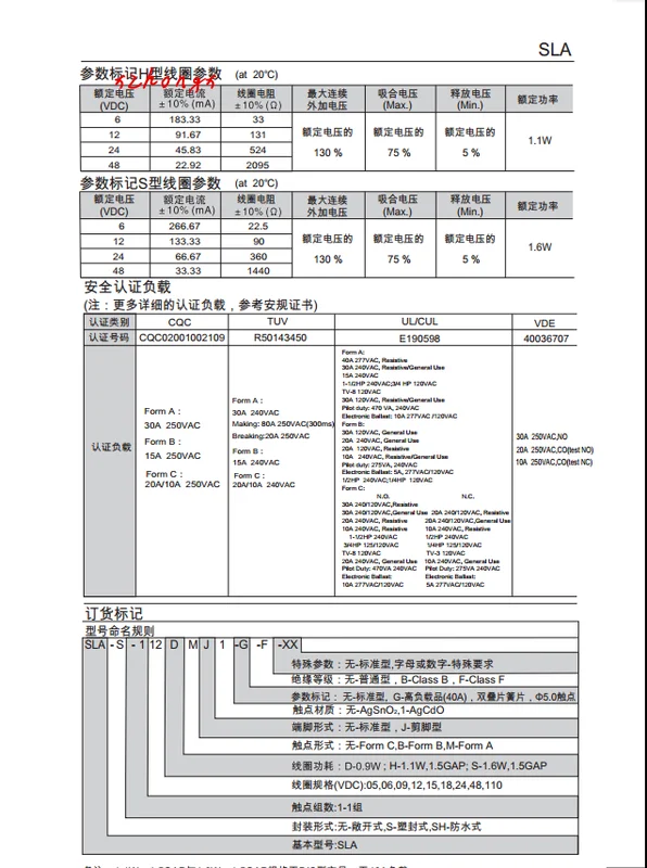 Relé embutido de 124dmj
