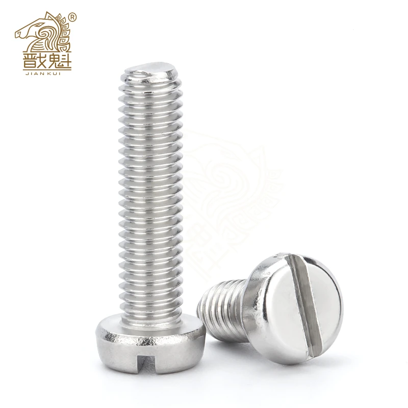 

10/50pcs M3 M4 M5 M6 M8 304 A2-70 stainless steel GB65 Slotted Cap Head Slot Column Round Cheese Head Screw Bolt Length=4-100mm