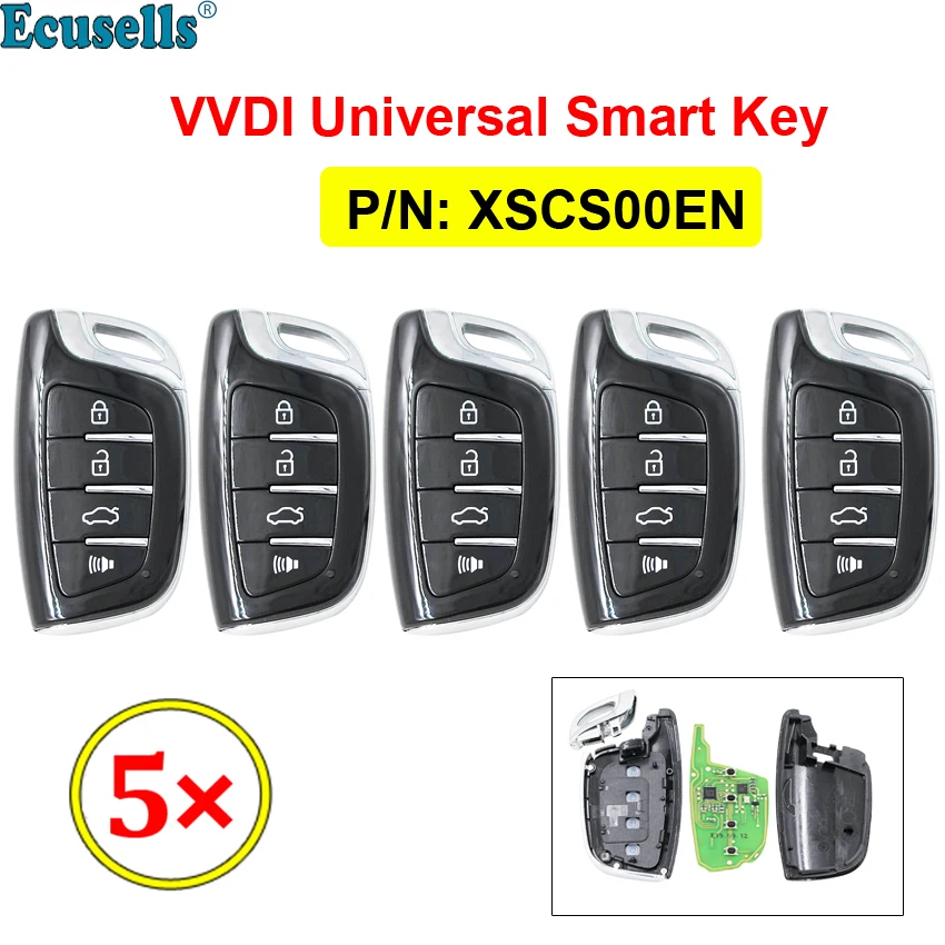 

5pcs/lot XHORSE VVDI Universal Remotes Smart Key with Proximity Function PN: XSCS00EN English Version