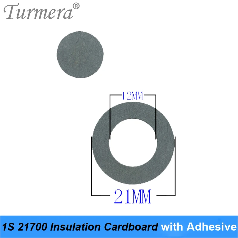 Turmera 18650 Battery Insulator Insulation Ring Adhesive Cardboard Paper for 18650 21700 26650 32700 Lifepo4 Battery Pack Use M2