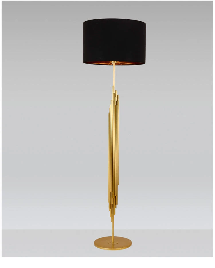 modern gold floor lamp standing lamp E27 floor light modern decoration floor lamp metal lamp gold painting fabric shade