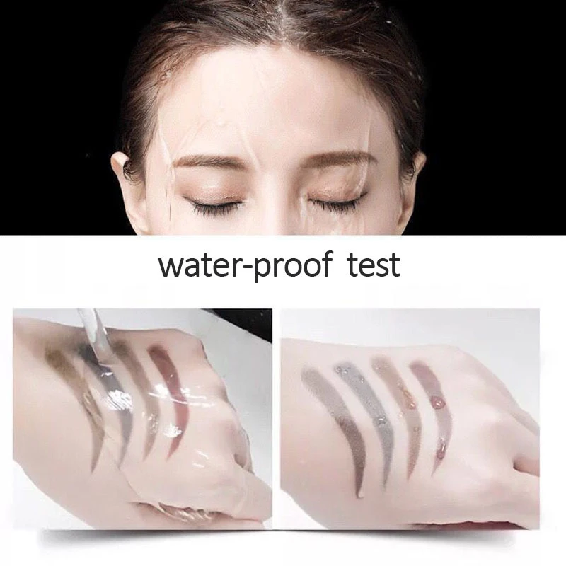 4 Fork Microblading Eyebrow Waterproof Fork Tip Tattoo Pen Liquid Brown Eye Brow Enhancer Dye Tint Liner Long Lasting Eyebrow