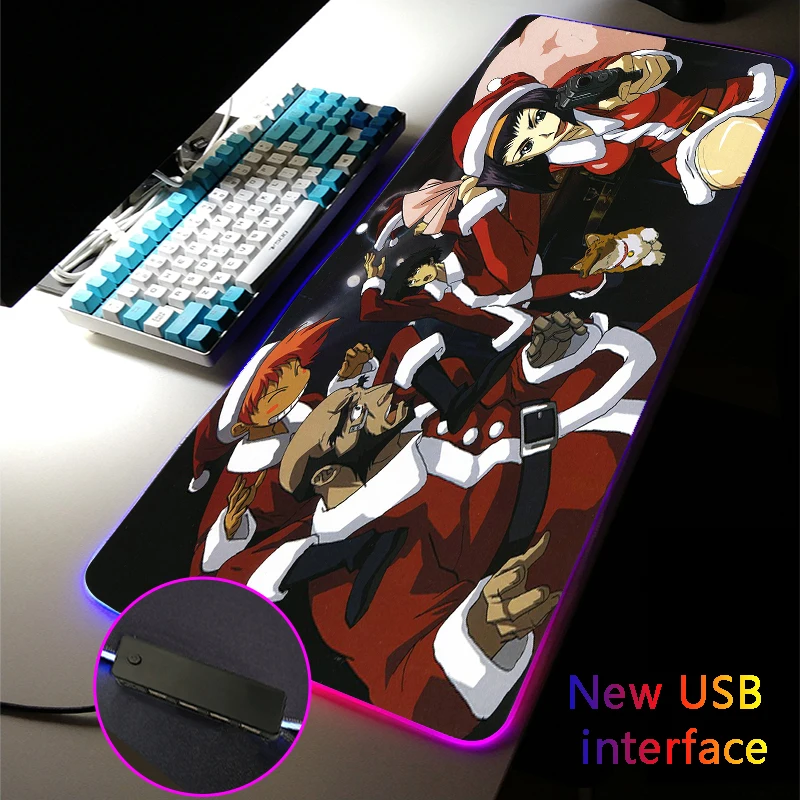 

Multi-interface COWBOY BEBOP 400*800MM Large RGB Gaming Mouse Pad Typec Interface Docking Gamer Mousepad Dock USB HUB Desk Mat