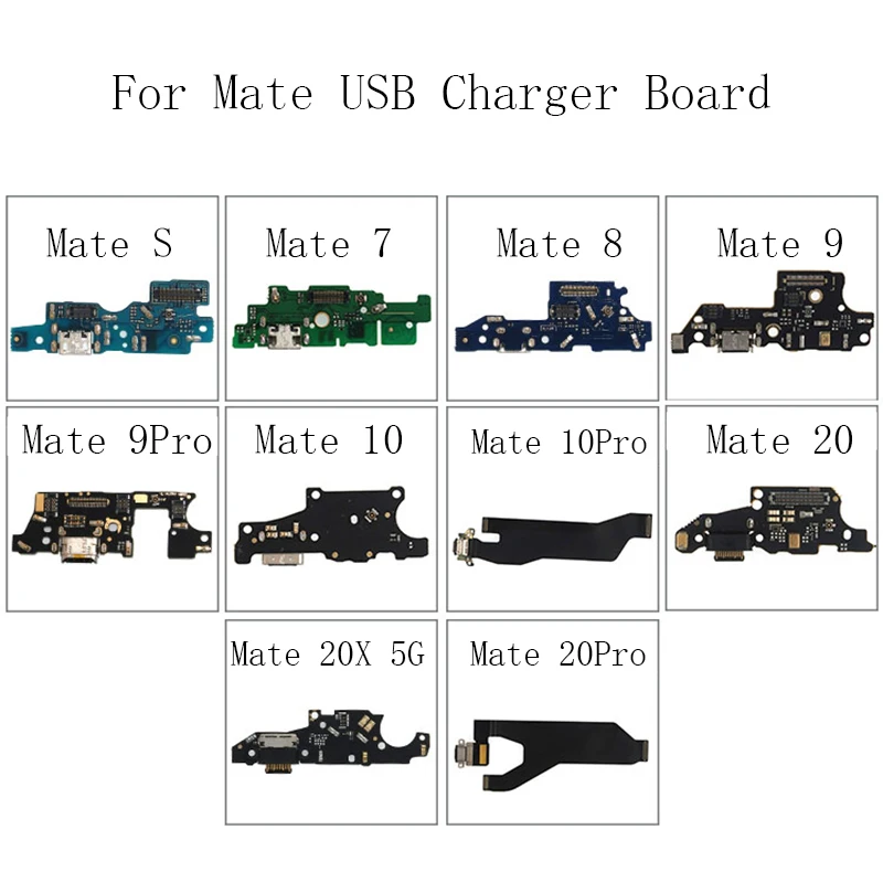 USB Charging Port Dock Connector Plug Microphone For HuaWei Mate 20Pro 20X 5G 20 10 9 Pro 8 7 S Mate10 Charger Board Flex Cable