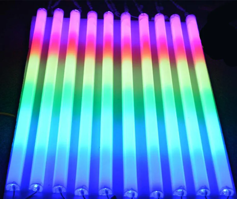 (50pcs/lot)LED Neon Bar 0.5m AC220V LED Digital Tube/LED Tube Rgb Color Waterproof Outside Colorful Tubes Building Decoration